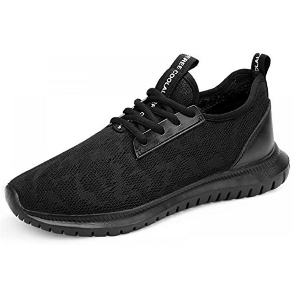 Mens Lightweight Athletic Running Walking Gym Casual Sports Shoes Fashion Sneakers Black